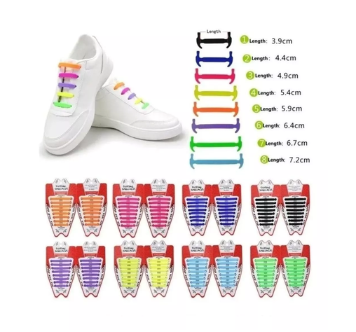 Kit 16 Unidades Cordones Banda Elásticos Para Zapatillas-5