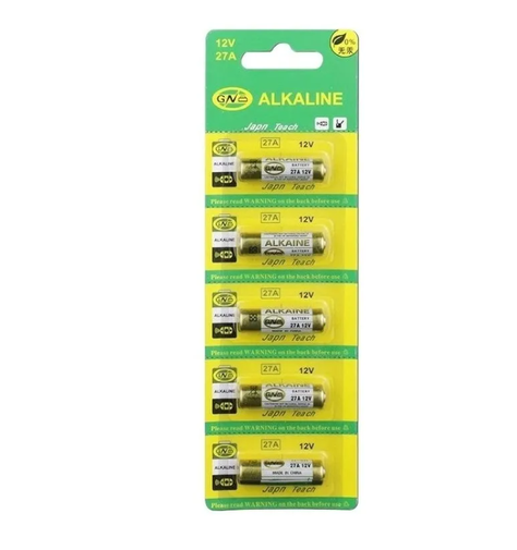Pack 5 Baterias Pila 27a 12v Control Remoto-0