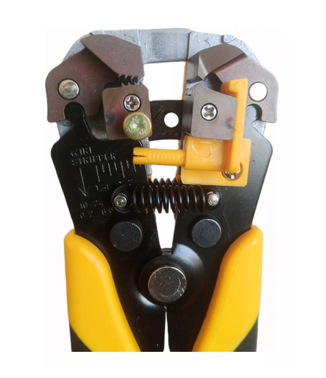 Alicate pelacables pinza pela cable pelador cable automático color amarillo con negro-2