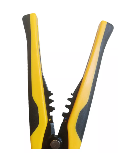 Alicate pelacables pinza pela cable pelador cable automático color amarillo con negro-3