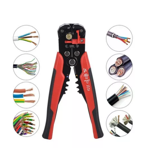 Alicate pelacables pinza pela cable pelador cable automático color amarillo con negro-5