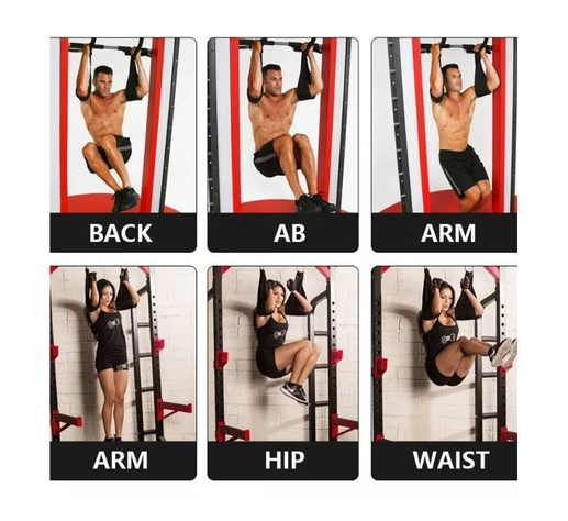 Kit Correas Bandas Ajustables Abdominales Barras Dominadas-5