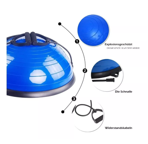 Balon Bosu Gym Pelota Yoga Semiesfera De Resistencia 64cm-2