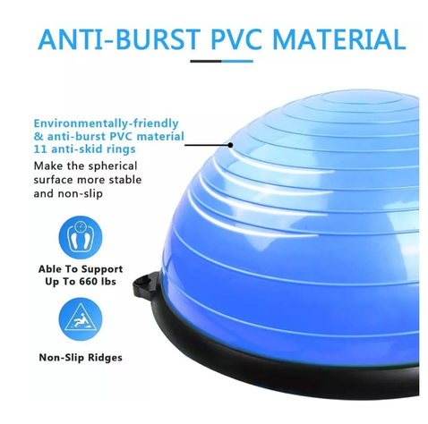Balon Bosu Gym Pelota Yoga Semiesfera De Resistencia 64cm-4