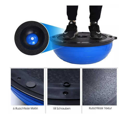Balon Bosu Gym Pelota Yoga Semiesfera De Resistencia 64cm-7