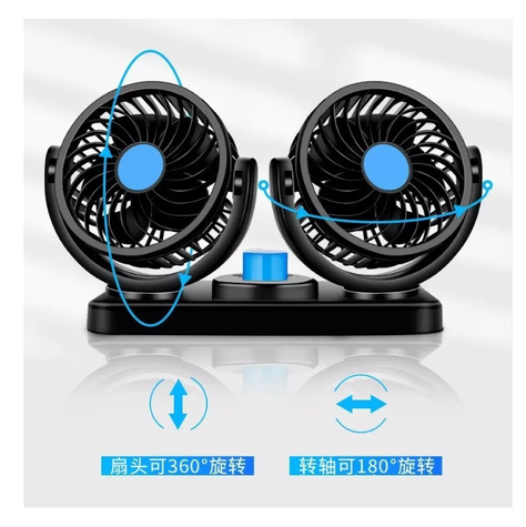 Ventilador 12v Auto Vehiculo Doble 360° 6 Pulgadas-4