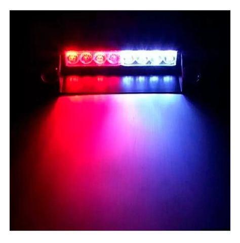 Baliza Parabrisa Led Estroboscopica Azul Rojo Bomberos 12v-6