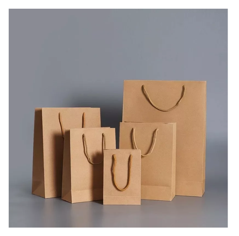 Pack 60 Bolsa Papel Kraft 27×36×9.5cm Reciclable-1
