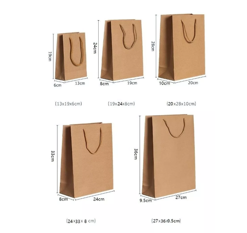 Pack 60 Bolsa Papel Kraft 27×36×9.5cm Reciclable-4