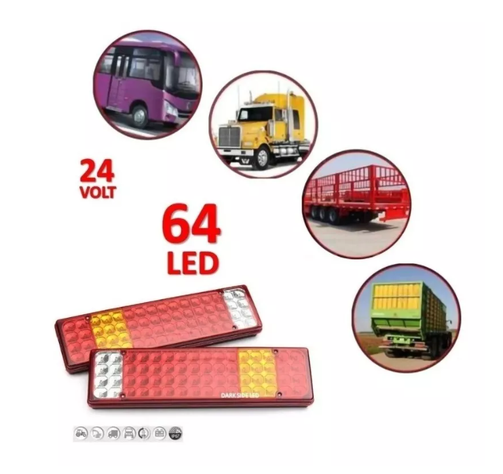 Kit Foco Led Trasero 24v Camion 64 Led Remolque Arrastre-3