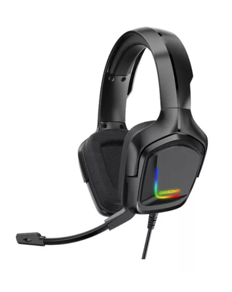 Audífonos gamer Onikuma K20 negro con luz rgb LED-0