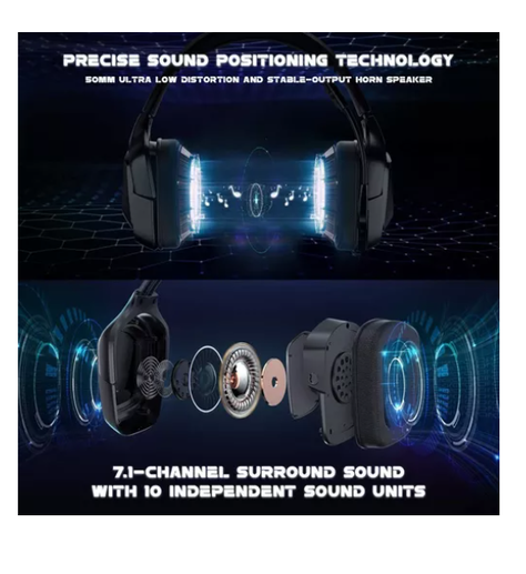 Audífonos gamer Onikuma K20 negro con luz rgb LED-5