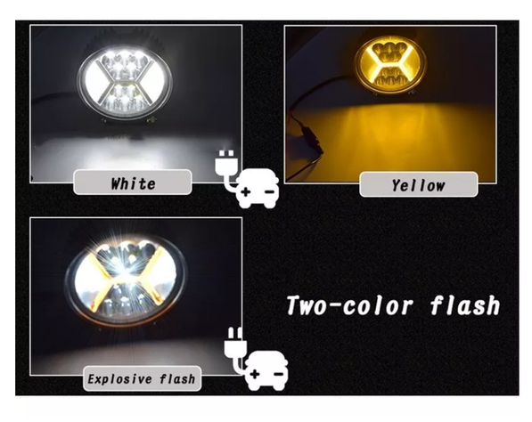 Luces Foco Neblinero Led 117w Bicolor Auto Moto Camioneta-7