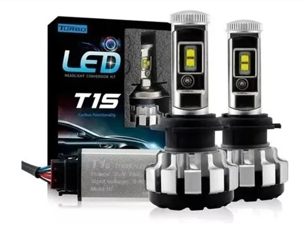 Par Kit Ampolletas Turbo Led H1 T1s Chip Canbus-0