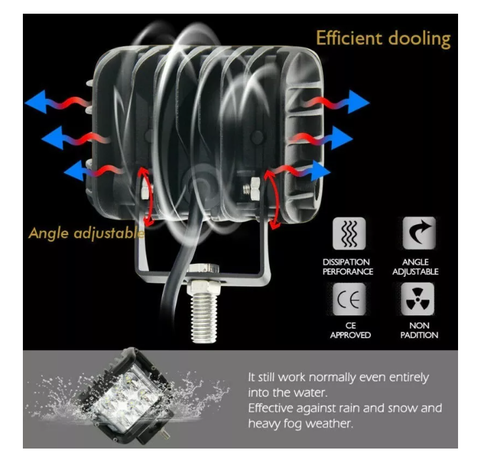 Foco Neblinero Led 36w Blanco Amarillo H4 Destello Auto Moto-3