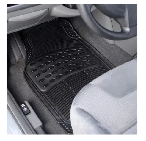 Alfombra Piso De Goma Auto Universal 3 Piezas Camello-2