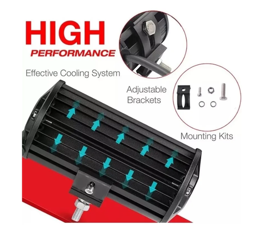 Pack 2 Barra Focos Neblineros Led 120w / Auto Moto Camiones-1