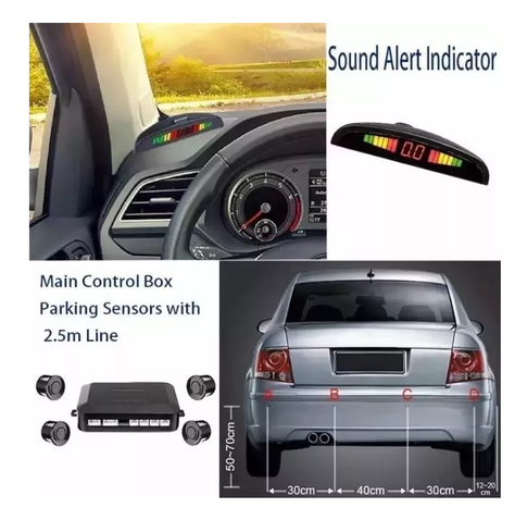Sensores De Retroceso Distancia Alarma Sonido Visual Sistema-7