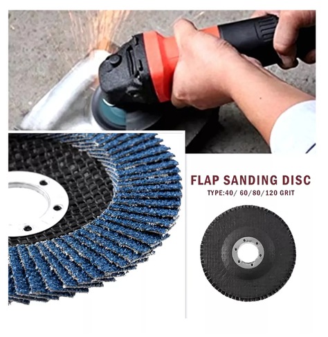 Pak 10 Disco Lija Traslapado Flap Metal P100 115mm 13600rpm-1