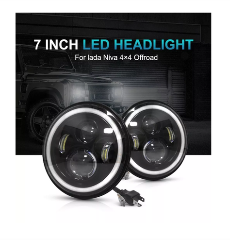 X2 Foco Faro Luz Neblinero H4 Led 75w Ojo Angel Caminoneta-2