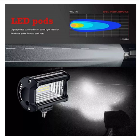 Barra Focos Neblineros Led 72w Expansion Auto Moto Camiones-1