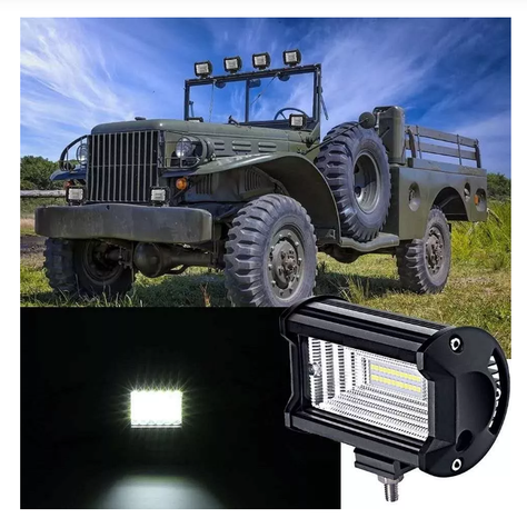 Barra Focos Neblineros Led 72w Expansion Auto Moto Camiones-2