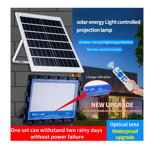 Foco Solar 300w 731t + Panel Solar Y Control Remoto 0smao-5
