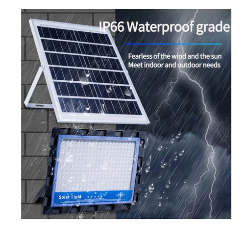 Foco Solar 300w 731t + Panel Solar Y Control Remoto 0smao-6