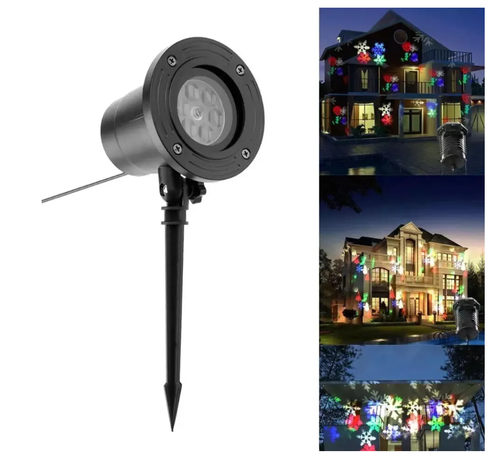 Proyector Decorativo Foco Laser Luces Led Navidad Fiesta-0