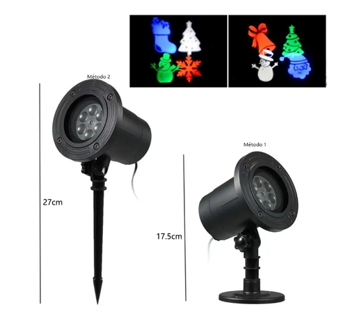 Proyector Decorativo Foco Laser Luces Led Navidad Fiesta-2