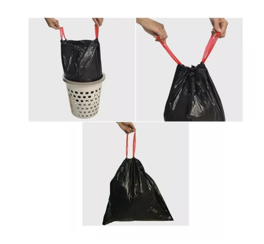 Bolsas De Basura Con Cordón Súper Fuerte Grosor 50x60cmx30u-5