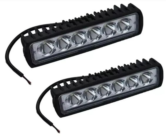 Pack 2 Foco Led Focos Neblineros Led Barra Led 4x4 18w-0