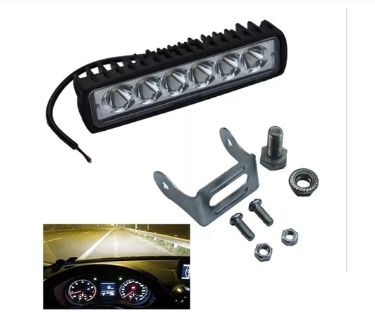 Pack 2 Foco Led Focos Neblineros Led Barra Led 4x4 18w-1