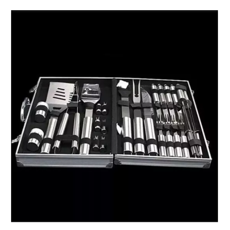 Maleta 26 Pcs Acero Inox Cubiertos Asado Parrilla Barbacoa-6