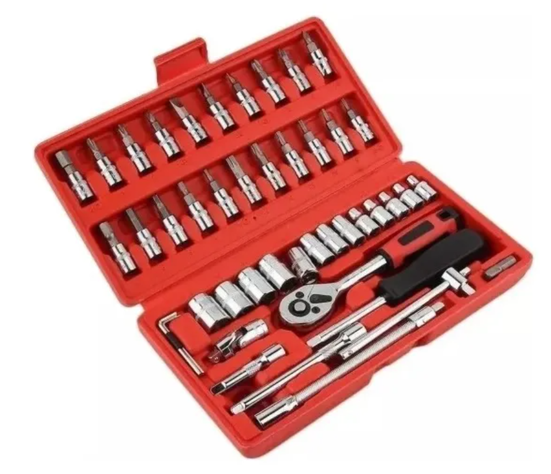 Juego Caja Set Dados Chicharra 46 Pcs Herramientas-0