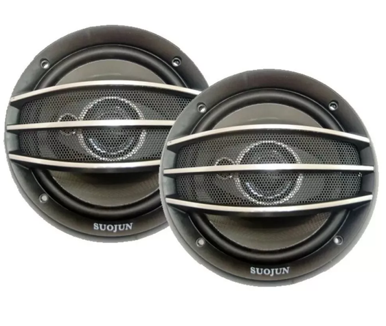 Kit 2 Parlantes Auto 6 Pulgadas Redondos 400w Coaxial 3 Vías-3