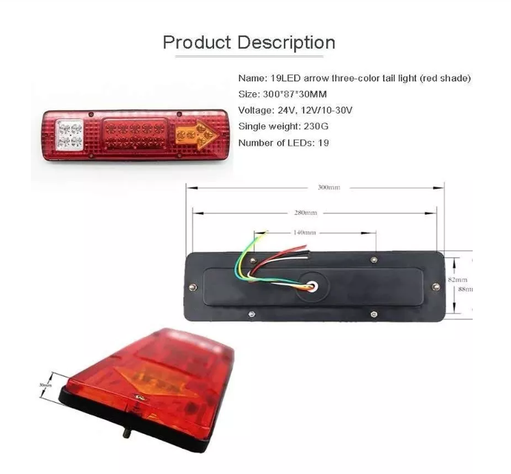 Kit Foco Led Trasero 12v Camion Tricimoto Remolque Arrastre-1