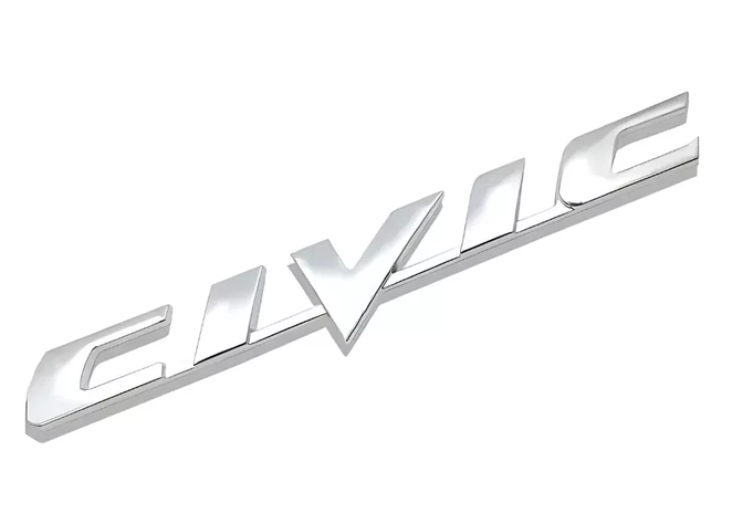 Logo Emblema Para Honda Civic 17.2x2.5cm Metálico-1