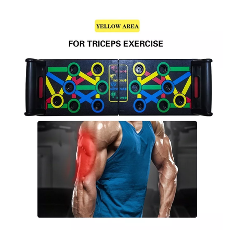 Soporte Push Up Board Sistema Multifuncional Pecho Espalda-2