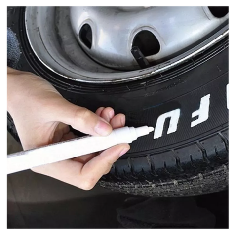 Lapiz Marcador Pinta Neumáticos Blanco Auto Tunnig Renovador-7