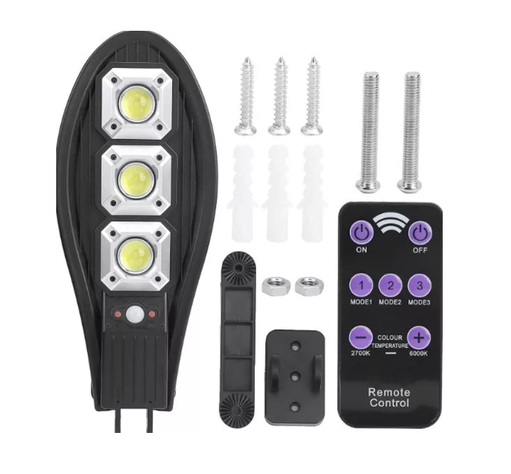 Pack 3 Foco Solar Exterior 120w Con Sensor De Movimiento-4