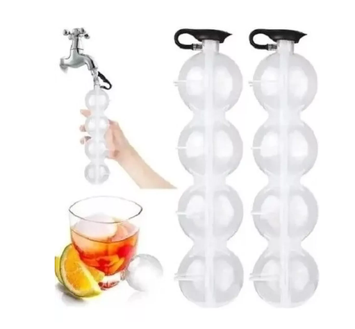 Pack De 2 Moldes Para Cubos De Hielo Redondo Cubiteras Hielo-0