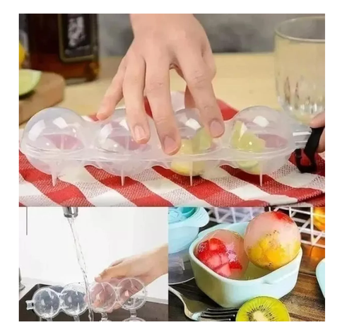 Pack De 2 Moldes Para Cubos De Hielo Redondo Cubiteras Hielo-5