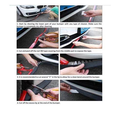 Lip Faldones Auto Samurai Parachoque Delantero Tuning 2.5m-3