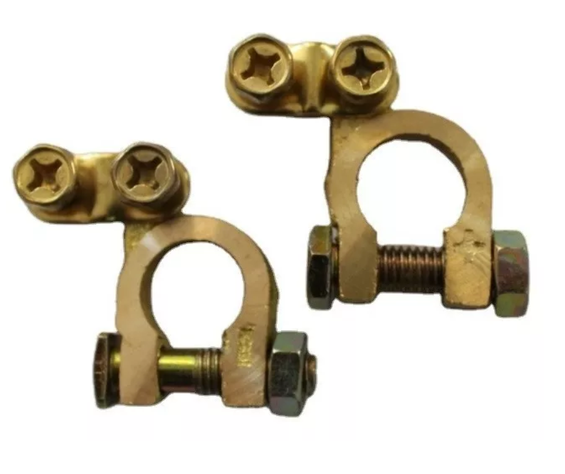 Terminales Bornes Para Batería Auto 12-24v Positivo Negativo-1