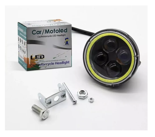 X1 Foco Led Neblinero Ojo Angel Estroboscopico Moto Auto 12w-0