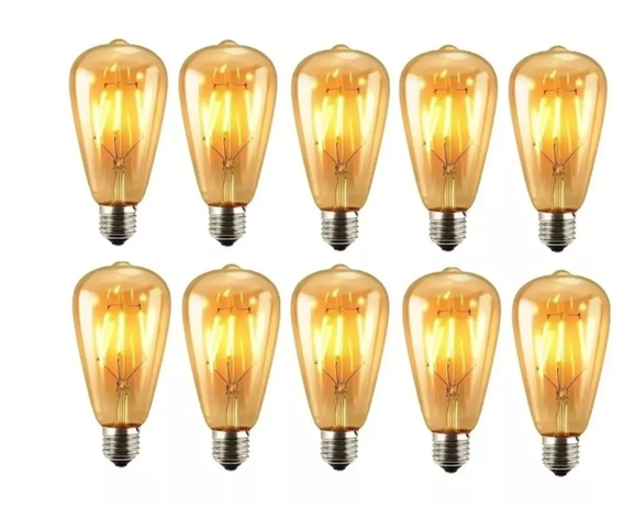 Pack X10 Ampolletas Filamento Led Edison 8w Retro Vintage-0
