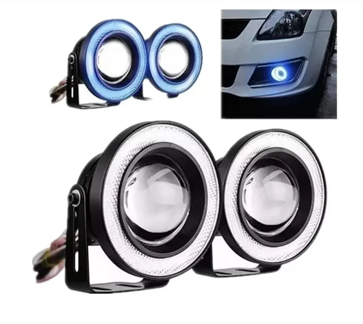 Foco Led Neblinero Ojos De Angel 30w/89mm Azul-0