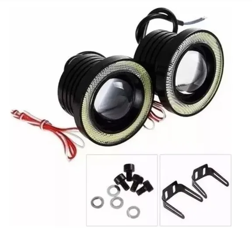 Foco Led Neblinero Ojos De Angel 30w/89mm Azul-2