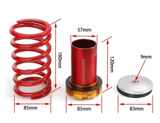 Kit 4 Coilovers Universal Suspension Regulable-7